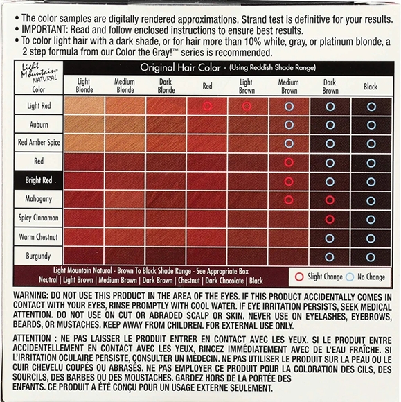 Light Mountain Henna Natural Hair Color & Conditioner Powder Bright Red NEW - Picture 11 of 11